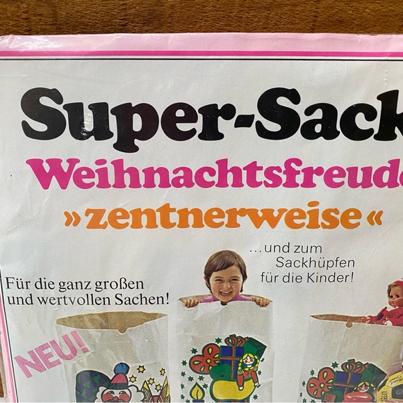 Vintage Super-Sack Holiday Christmas Gift Bag - Picture 3 of 6
